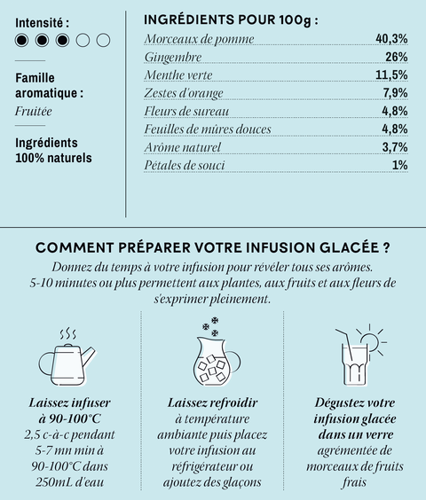 Infusion glacée Fleur de sureau X Gingembre