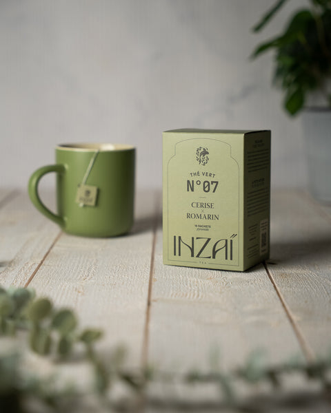N°7 Thé vert Cerise X Romarin 18 sachets pyramides